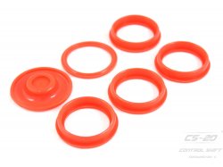 Прокладки / Ремкомплекты  Полиуретановый РК уплотнителей свечных колодцев ЕВРО-3 (6шт) КРАСНЫЙ СИЛИКОН высокотемпературный