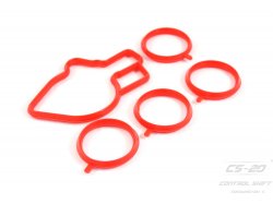 Прокладки / Ремкомплекты  Полиуретановый РК Впускного коллектора 2112/2170/1118 (5шт) КРАСНЫЙ СИЛИКОН высокотемпературный