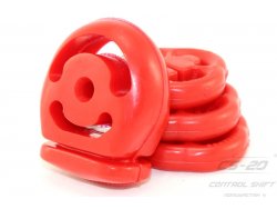 Полиуретановое крепление глушителя 2110/2111/2112 (4шт) красный drive