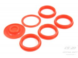 Полиуретановый РК уплотнителей свечных колодцев ЕВРО-3 (6шт) КРАСНЫЙ СИЛИКОН высокотемпературный