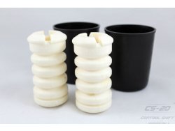 Отбойники передних стоек с пыльниками 1118 (2отбойника БЕЛЫЙ ПОЛИУРЕТАН +2пыльника(стаканчики) ПЛАСТИК) серия PROFI