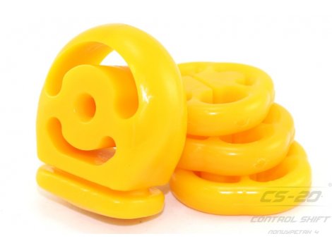 Полиуретановое крепление глушителя 2110/2111/2112 (4шт) желтый comfort