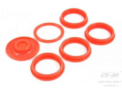 Полиуретановый РК уплотнителей свечных колодцев ЕВРО-3 (6шт) КРАСНЫЙ СИЛИКОН высокотемпературный