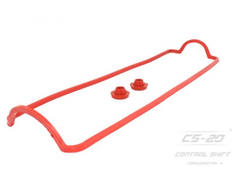 Полиуретановый ремкомплект клапанной крышки(прокладка 1шт+втулка 2шт) 2108/2110/1118/2190 красный силикон