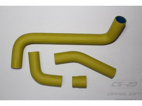 Полиуретановые патрубки радиатора Ваз 2107 алюминиевые (4 шт) желтый comfort