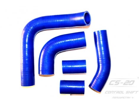 Полиуретановые патрубки радиатора ГАЗ-3110 дв.402 (к-т 5шт) PROFI СИНИЙ