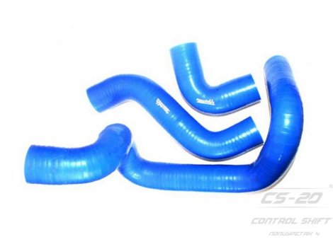 Полиуретановые патрубки радиатора ГАЗ 31105 Крайслер (к-т 3шт) PROFI СИНИЙ