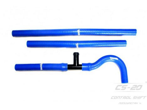 Полиуретановые патрубки печки ВАЗ 2112 тройник(4шт) Profi синий