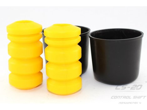 Полиуретановые отбойники передних стоек 2170/1119 (2 отбойника желтых +2 пыльника 1119-2902814) comfort