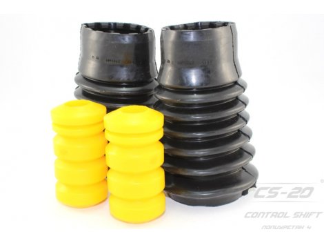 Полиуретановые отбойники передних стоек 2110/2111/2112/2190 (2 отбойника + 2 пыльника 2110-2905681) желтый comfort