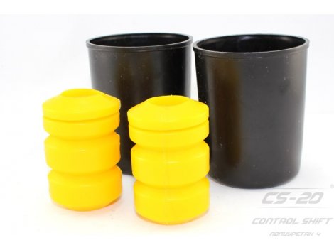 Полиуретановые отбойники передних стоек 2108/21082/2115 (2 отбойника + 2 стакана 1118-2902814-01) желтый comfort