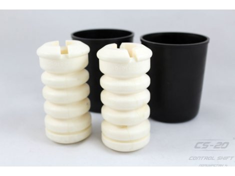 Отбойники передних стоек с пыльниками 1118 (2отбойника БЕЛЫЙ ПОЛИУРЕТАН +2пыльника(стаканчики) ПЛАСТИК) серия PROFI